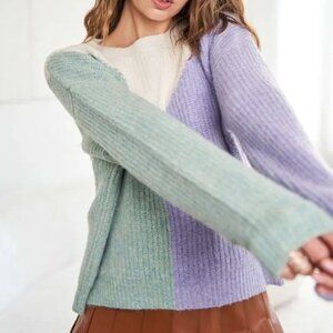 ADORA‎ Colorblock Comfy Sweater Top